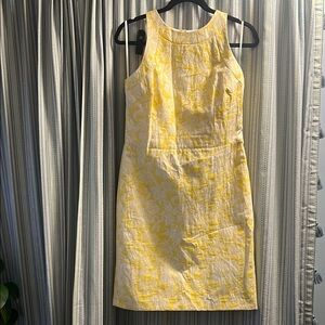 Yellow Floral Sleeveless Dress